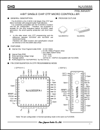 NJU3555L datasheet: 4-bit single chip OTP micro controller NJU3555L