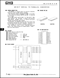 NJU3718G datasheet: 20-bit serial to parallel converter NJU3718G