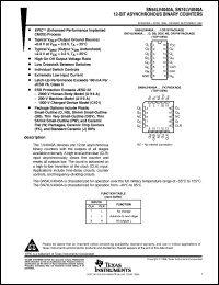 SN74LV4040ADR datasheet:  12-BIT ASYNCHRONOUS BINARY COUNTERS SN74LV4040ADR