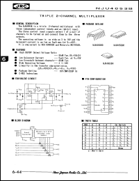 NJU4053BM datasheet: Triple 2-channel multiplexer NJU4053BM