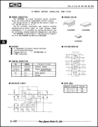 NJU4066BM datasheet: C-mos qual analog switch NJU4066BM