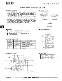 NJU4066BD datasheet: C-mos qual analog switch NJU4066BD