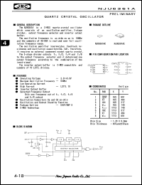 NJU6361AC datasheet: Quartz crystal oscillator NJU6361AC