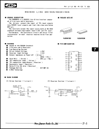 NJU6401BD datasheet: RS232C line driver/receiver NJU6401BD