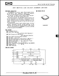 NJU6407CRF datasheet: Dot matrix LCD 40-out segment driver NJU6407CRF