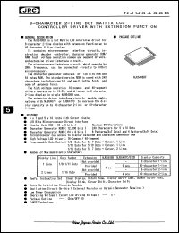 NJU6408BF datasheet: 8-character 2-line dot matrix LCD controller driver NJU6408BF