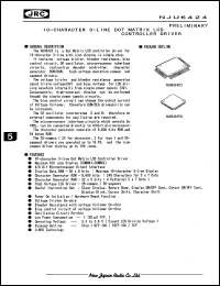 NJU6424FG1 datasheet: 10-character 3-line dot matrix LCD controller driver NJU6424FG1