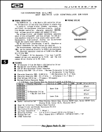 NJU6429FG1 datasheet: 12-character 2-line dot matrix LCD controller driver NJU6429FG1