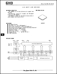 NJU6433F datasheet: 1/4 duty LCD driver NJU6433F