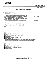 NJU6580CH datasheet:  BIT MAP LCD  driver NJU6580CH