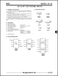 NJU7021V datasheet: Low voltage operation C-MOS operational amplifier NJU7021V