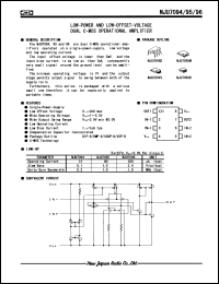 NJU7095D datasheet: Low-power and low-offset voltage dual C-MOS power amplifier NJU7095D