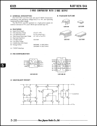 NJU7104AD datasheet: C-MOS comparator with C-MOS output NJU7104AD