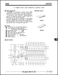 NJU7307L datasheet: 11-band EVR for qraphic equalizer NJU7307L