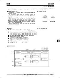 NJU7507M datasheet: Band pass filter for audio spectrum analyzer display NJU7507M