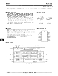 NJU7508M datasheet: Band pass filter for audio spectrum analyzer display NJU7508M