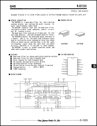 NJU7509M datasheet: Band pass filter for audio spectrum analyzer display NJU7509M