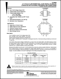 5962-9957601Q2A datasheet:  12-BIT, 1 OR 3.5 US DAC SERIAL OUT, DUAL DAC, PGRMABLE INT. REF., SETTLING TIME, PWR CONSUMPTION 5962-9957601Q2A