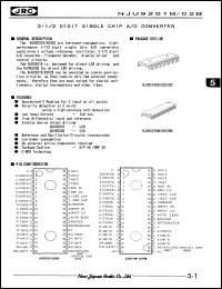 NJU9202BM datasheet: 3 x 1/2 digit single chip A/D converter NJU9202BM