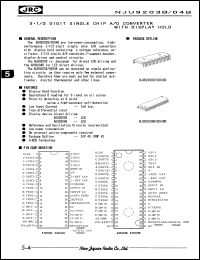 NJU9204BD datasheet: 3 x 1/2 digit single chip A/D converter NJU9204BD