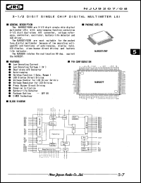 NJU9207F datasheet: 3 x 1/2 digit single chip digital multimeter LSI NJU9207F