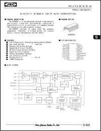 NJU9252D datasheet: 2 digit single chip A/D converter NJU9252D