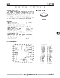 NJW2303F datasheet: Base band interface IC NJW2303F