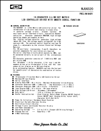 NJU6520CH datasheet: 14-character 2-line dot matrix LCD controller driver NJU6520CH