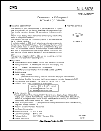 NJU6678CL datasheet: 104-common x 132-segment bit map  LCD driver NJU6678CL