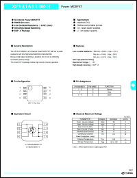 XP131A1330SR datasheet: 20V N channel power MOSFET XP131A1330SR