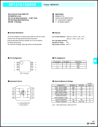 XP131A1520SR datasheet: 30V N channel power MOSFET XP131A1520SR