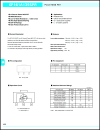 XP161A1355PR datasheet: 20V N channel power MOSFET XP161A1355PR