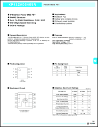 XP132A0340SR datasheet: -20V P channel power MOSFET XP132A0340SR