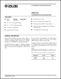 Z86250 datasheet: StarSigth data base engine (DBE). 24 MHz Z86250