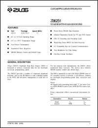 Z86251 datasheet: StarSigth data base engine (DBE). 24 MHz Z86251