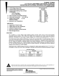 TLV5633CDW datasheet:  12-BIT, 1 US DAC PARALLEL OUT, PGRMABLE INT. REF., SETTLING TIME, PWR CONSUMPTION, 8 CHANNEL TLV5633CDW