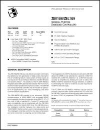 Z8018933ASC datasheet: General-Purpose Embedded controller. 33 MHz Z8018933ASC