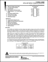 TLV5628CDWR datasheet:  8-BIT, 10 US OCTAL DAC, SERIAL OUT, PGRMABLE 1X OR 2X OUTPUT, LOW POWER TLV5628CDWR