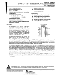 TLV5627CPW datasheet:  8-BIT, 3 US QUAD DAC, SERIAL OUT, LOW POWER, H/W OR S/W POWER DOWN TLV5627CPW