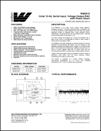 WM2610CDT datasheet: Octal 12-bit, serial input, voltage output DAC with power down, dual 2.7V to 5.5V WM2610CDT