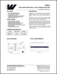 WM2613CDT datasheet: Byte-wide parallel input, 12-bit voltage output DAC, dual supply 2.7V to 5.5V WM2613CDT