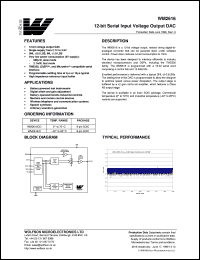 WM2616CD datasheet: 12-bit serial input, voltage output DAC, dual supply 2.7V to 5.5V WM2616CD