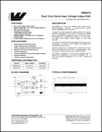 WM2618CD datasheet: Dual 12-bit serial input, voltage output DAC, single supply 2.7V to 5.5V WM2618CD