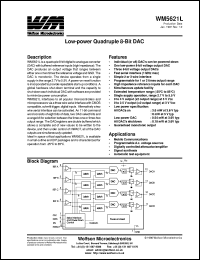 WM5621LED datasheet: Low-power quadruple 8-bit DAC WM5621LED