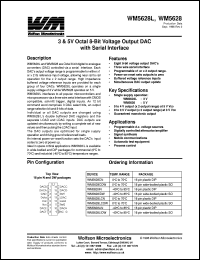 WM5628IN datasheet: 5V octal 8-bit voltage output DAC with serial interface WM5628IN