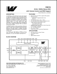 XWM8728EDS datasheet: 24-bit, 192kHz stereo DAC with volume control and DSD support XWM8728EDS