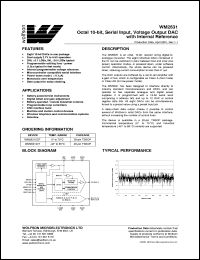 WM2631CDT datasheet: Octal 10-bit serial input, voltage output DAC with internal reference WM2631CDT