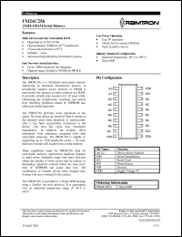 FM24C256-S datasheet: 256Kb FRAM serial memory. 5V operation FM24C256-S