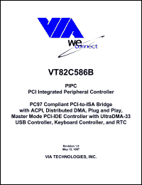 VT82C586B datasheet: PCI integrated peripheral controller VT82C586B
