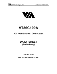 VT86C100A datasheet: PCI fast ethernet controller VT86C100A